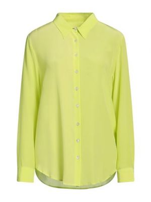 Camicia di lino di seta 120% Lino verde