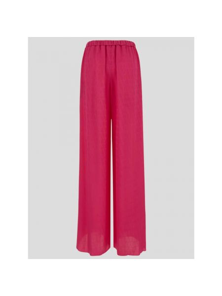 Pantalones de seda de tejido jacquard Valentino rosa