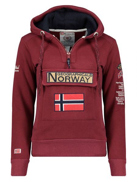 Худи Geographical Norway красное