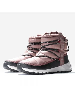 Розовые кружевные зимние ботинки на шнуровке The North Face