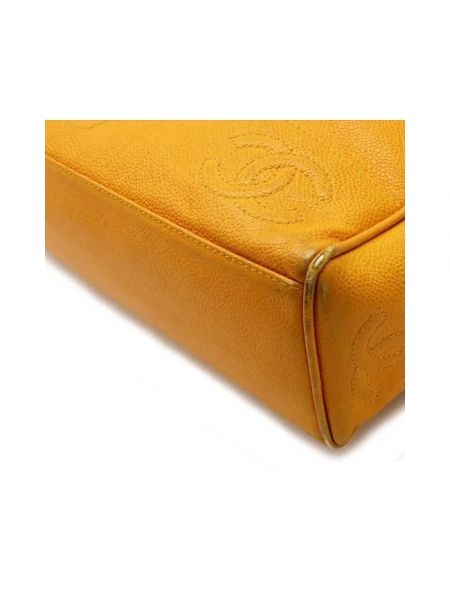 Bolso shopper de cuero Chanel Vintage amarillo