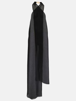 Dlouhé šaty Versace čierna