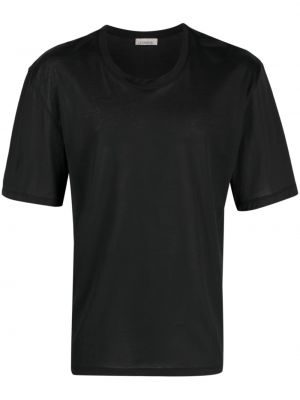 Einfarbige t-shirt mit rundem ausschnitt Laneus schwarz