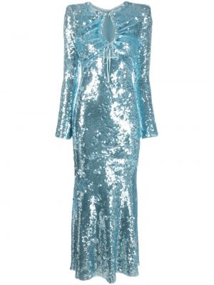 Večerní šaty s flitry Self-portrait modré
