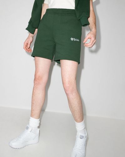 Pantalones cortos deportivos con bordado Danielle Guizio verde