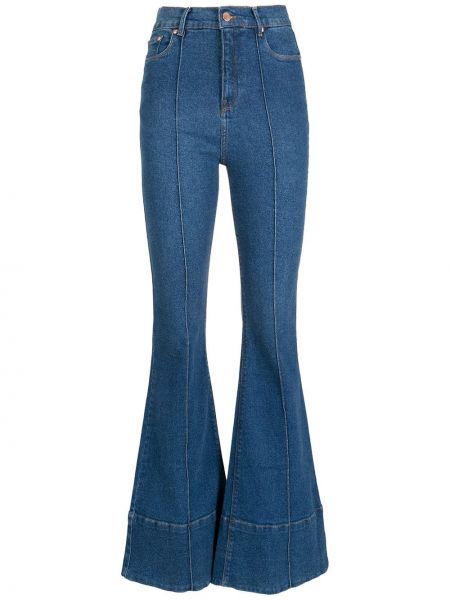 Klasické zvonové džíny s vysokým pasem s páskem Amapô - modrá