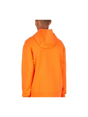 Bluza z kapturem z nadrukiem bawełniana A-cold-wall* pomarańczowa