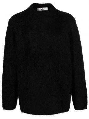 Пуловер с кръгло деколте Séfr черно