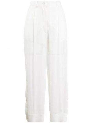 Pantalones de cintura alta Emilio Pucci blanco
