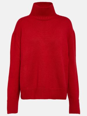 Oversize kašmira džemperis ar augstu apkakli Loro Piana sarkans