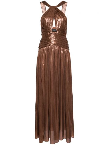 Drapiruotas vakarinė suknelė Retrofete ruda