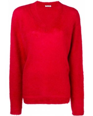 Jersey de punto de tela jersey Miu Miu rojo