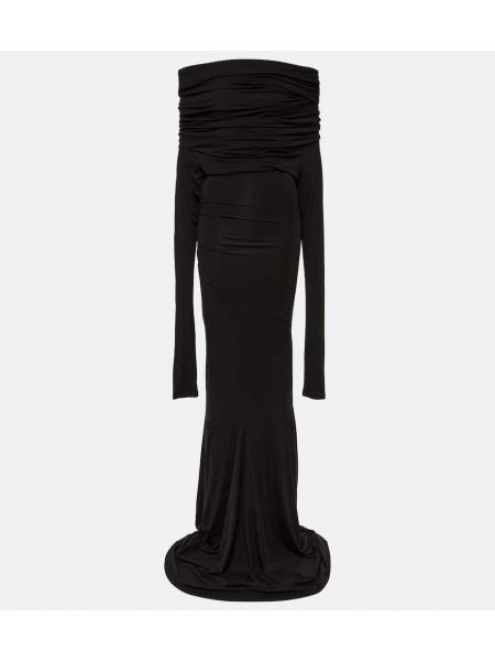 Макси рокля от джърси Entire Studios черно