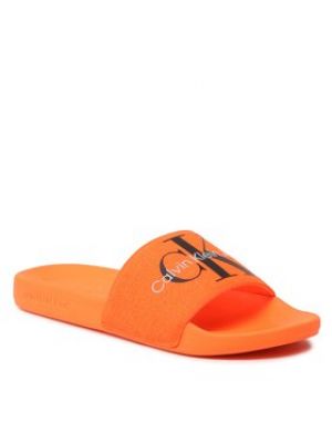 Sandály Calvin Klein Jeans oranžové