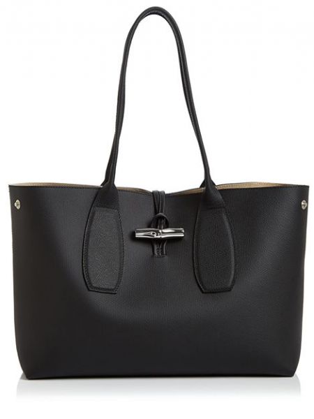Кожаная сумка Longchamp черная