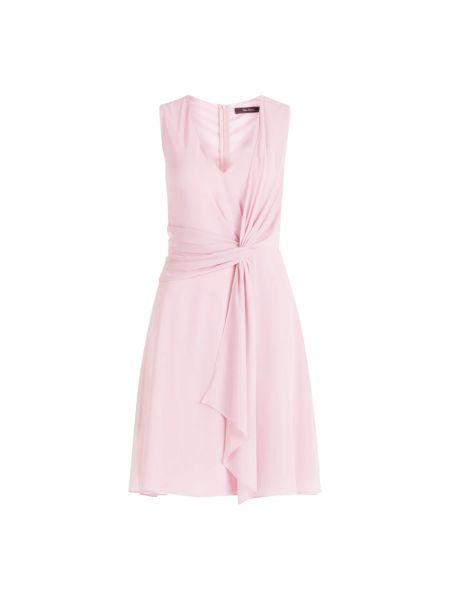 Sukienka midi bez rękawów szyfonowa Vera Mont różowa