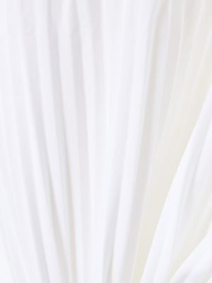 Плисирана памучна мини рокля Jil Sander бяло