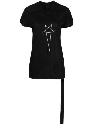 Stern t-shirt aus baumwoll mit print Rick Owens Drkshdw schwarz