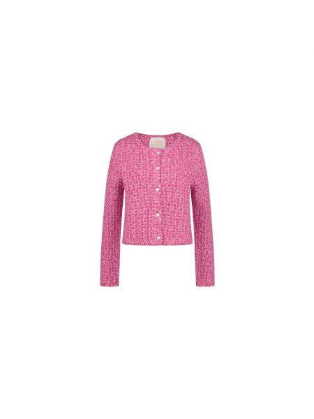 Tweed strickjacke Fabienne Chapot pink