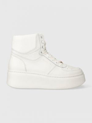 Sneakersy skórzane Charles Footwear białe