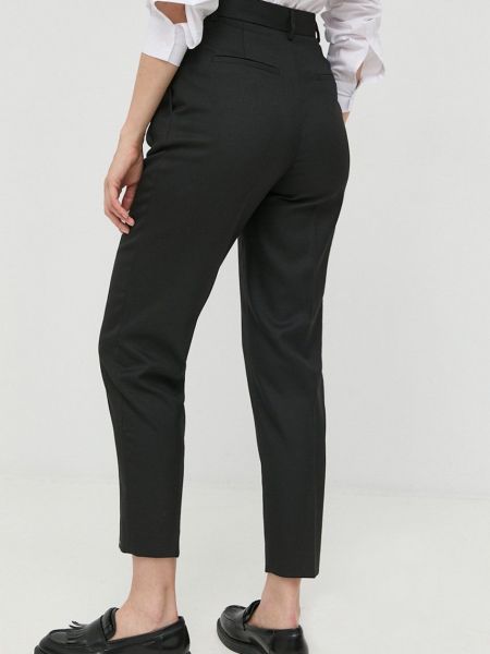 Cargo kalhoty s vysokým pasem Karl Lagerfeld černé