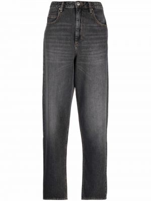 High waist straight jeans Marant Etoile grau