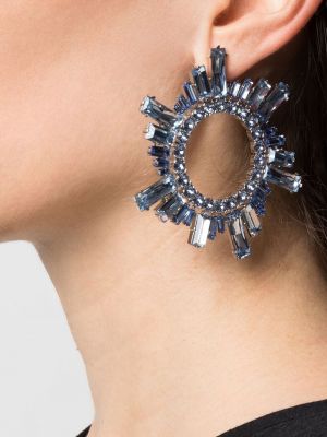 Boucles d'oreilles à imprimé à boucle en cristal Amina Muaddi
