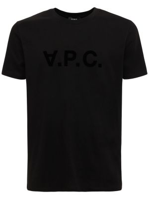 Pamut póló A.p.c. fekete
