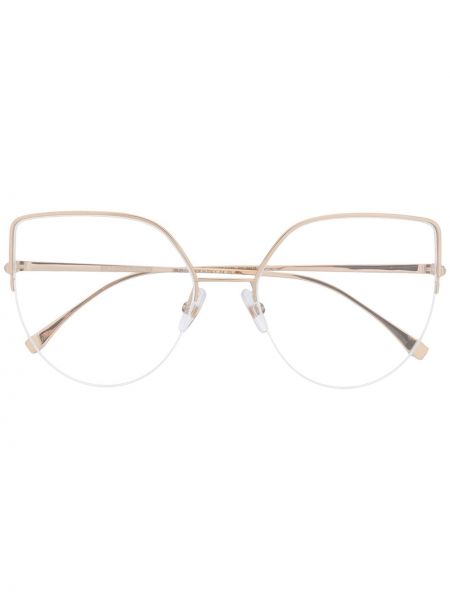 Okulary oversize Fendi Eyewear złote