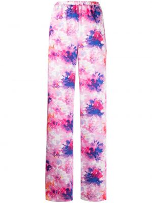 Pantaloni cu model floral cu imagine Msgm