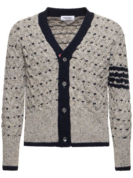 Klassisk cardigan Thom Browne grå