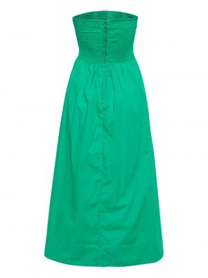 Bavlněné midi šaty Faithfull The Brand zelené