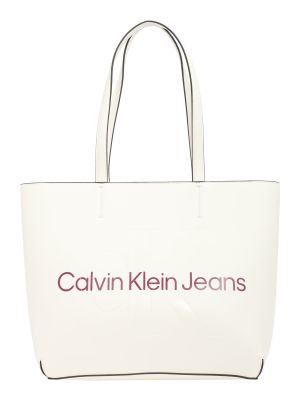 Nakupovalna torba Calvin Klein Jeans bela