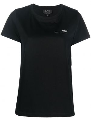 T-shirt con scollo tondo A.p.c. nero