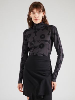 Tričko s dlhými rukávmi Marimekko čierna