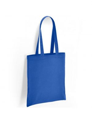 Хлопковая большая сумка объемом 10 л с длинной ручкой Brand Lab синий