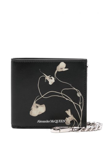 Blomstret kortholder Alexander Mcqueen sort