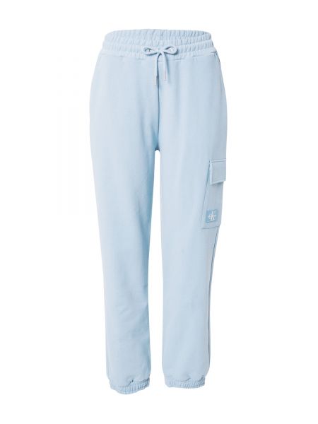 Карго панталони Calvin Klein Jeans светлосиньо