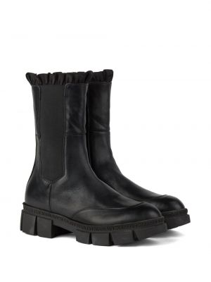 Kožené kotníkové boty Karl Lagerfeld černé