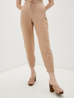 Бежевые прямые брюки Baon