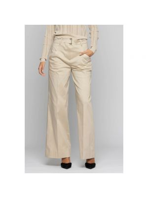 Pantalones de algodón con bolsillos Kocca beige