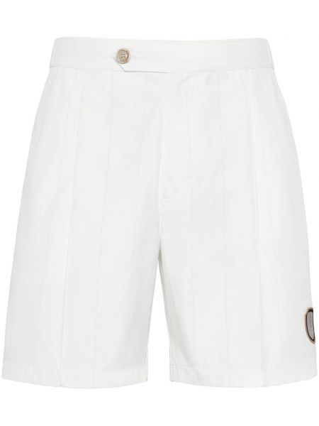 Shorts avec applique Brunello Cucinelli blanc