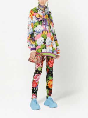 Geblümt leggings mit print Dolce & Gabbana