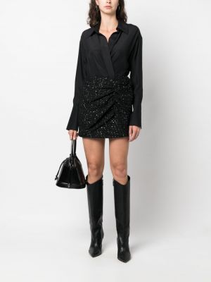 Mini sukně s flitry Iro černé