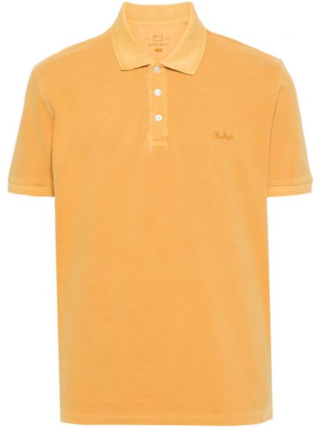Polo majica z vezenjem Woolrich rumena