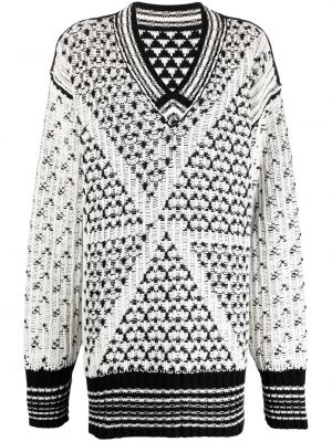 Пуловер с v-образно деколте Mm6 Maison Margiela