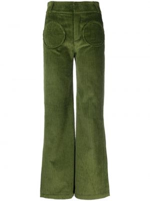 Pantalon en velours côtelé en velours Destree vert