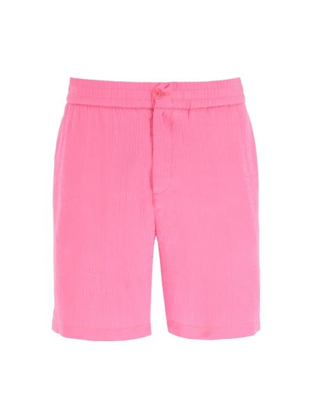 Pantalones cortos de seda de viscosa Moschino rosa