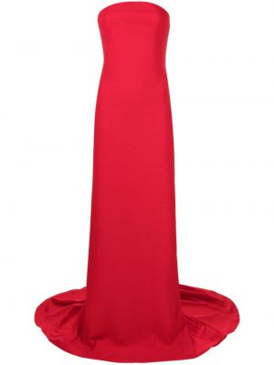 Večerné šaty s vysokým pásom Ana Radu červená