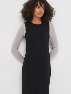 Вълнена мини рокля Calvin Klein черно